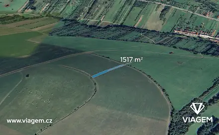 Prodej pole 1 517 m², Strání, okres Uherské Hradiště