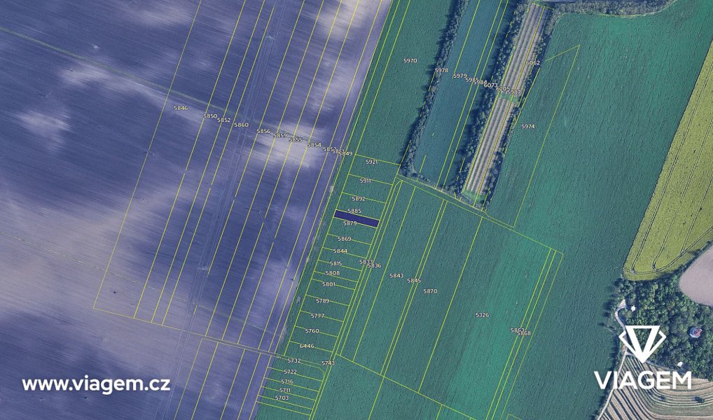 Prodej pole 656 m², Těšany – náhled fotky 4