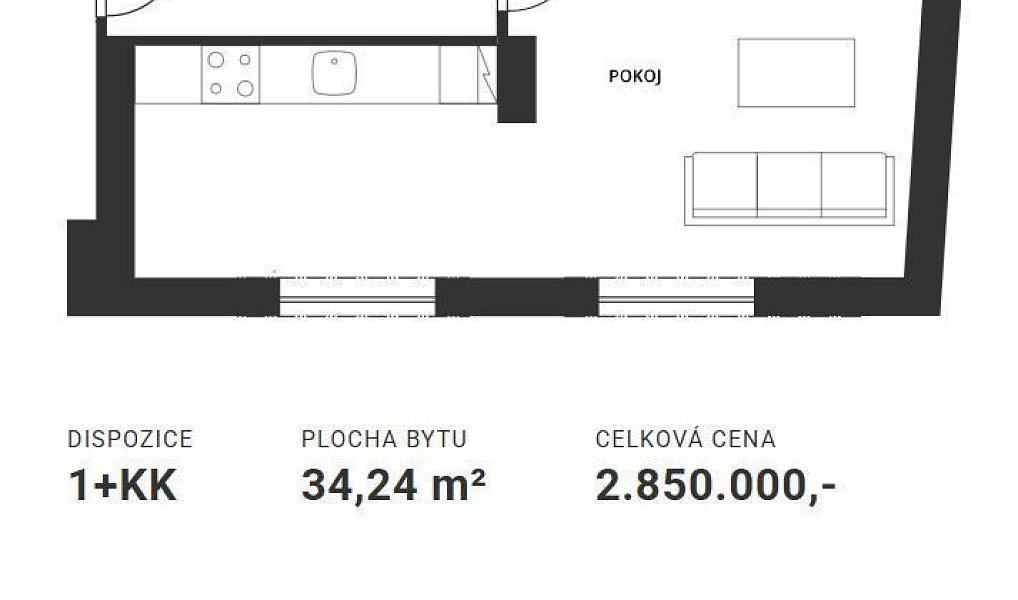 Prodej bytu 1+kk 34 m², Nýrsko – náhled fotky 2