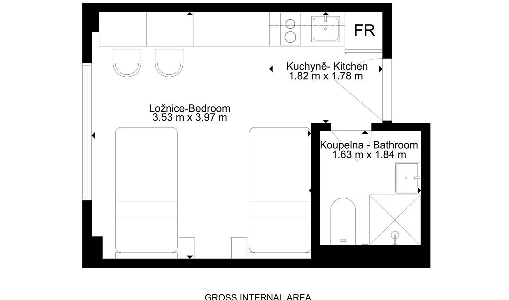 Pronájem bytu 1+kk 17 m², Brno – náhled fotky 6