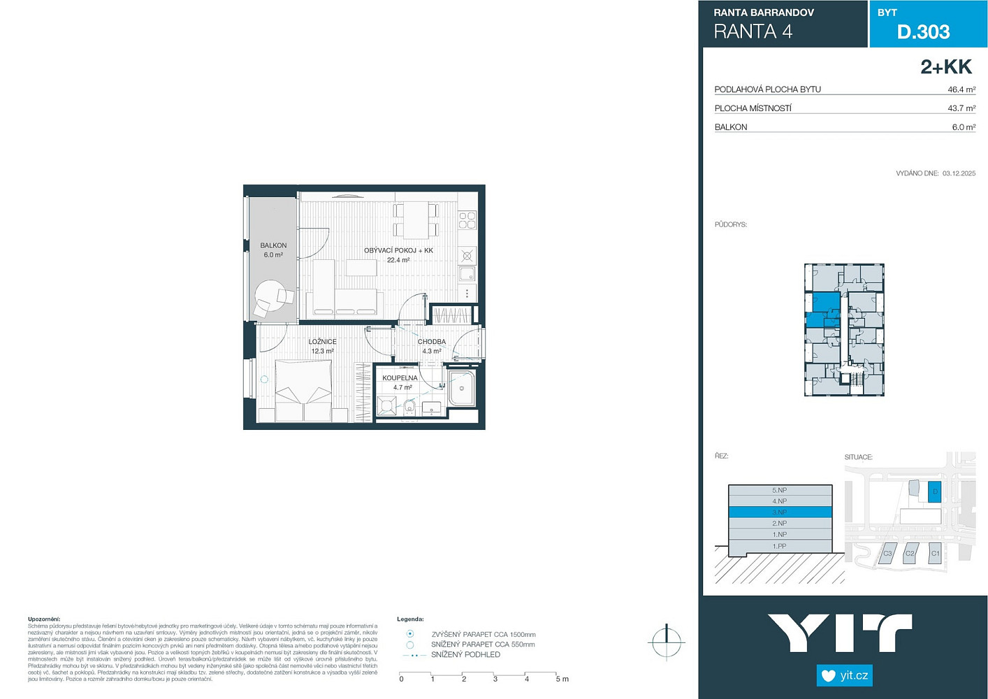 Prodej bytu 2+kk 44 m² – fotografie 2