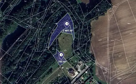 Prodej lesa 3 246 m², Hradečno, okres Kladno