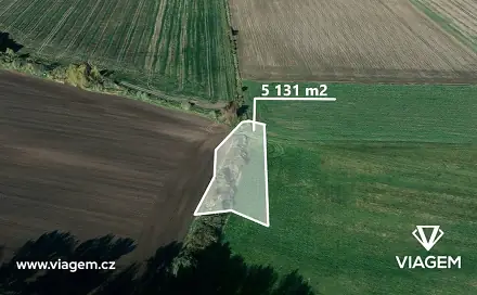 Prodej pole 1 282 m², Boharyně, okres Hradec Králové