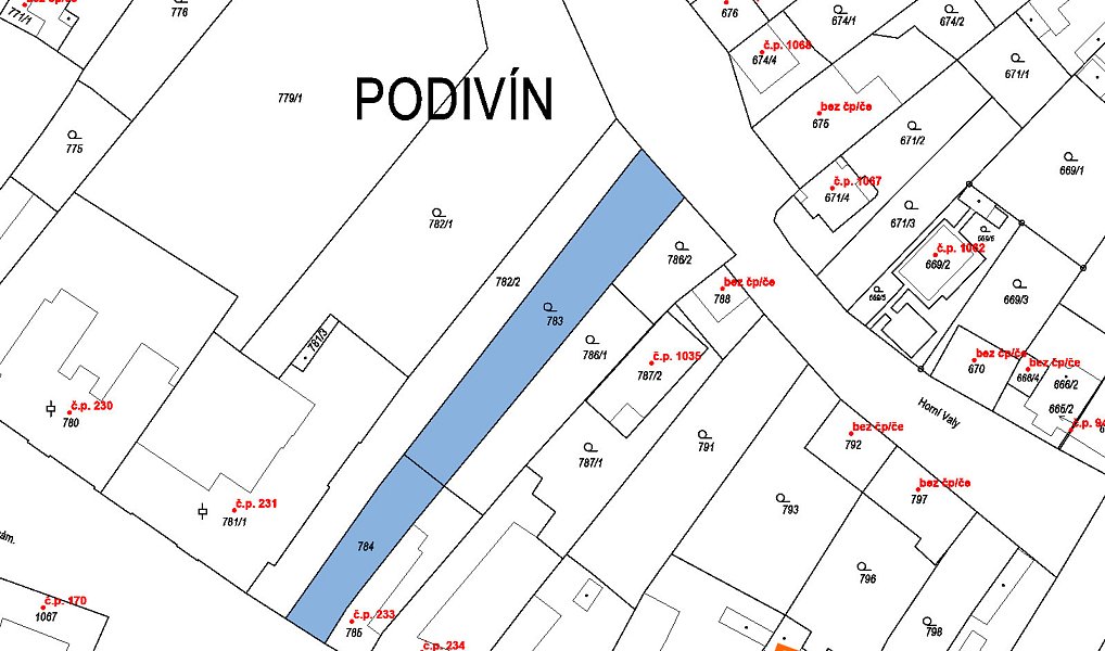 Prodej stavebního pozemku 34 m², Podivín – náhled fotky 2