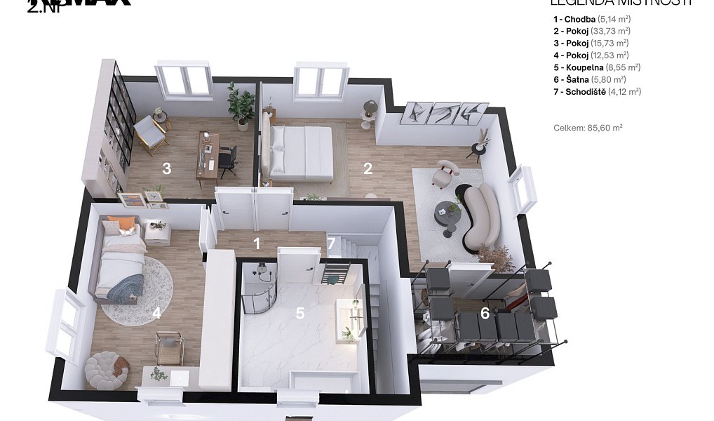 Prodej domu 160 m² s pozemkem 821 m², Statenice – náhled fotky 19