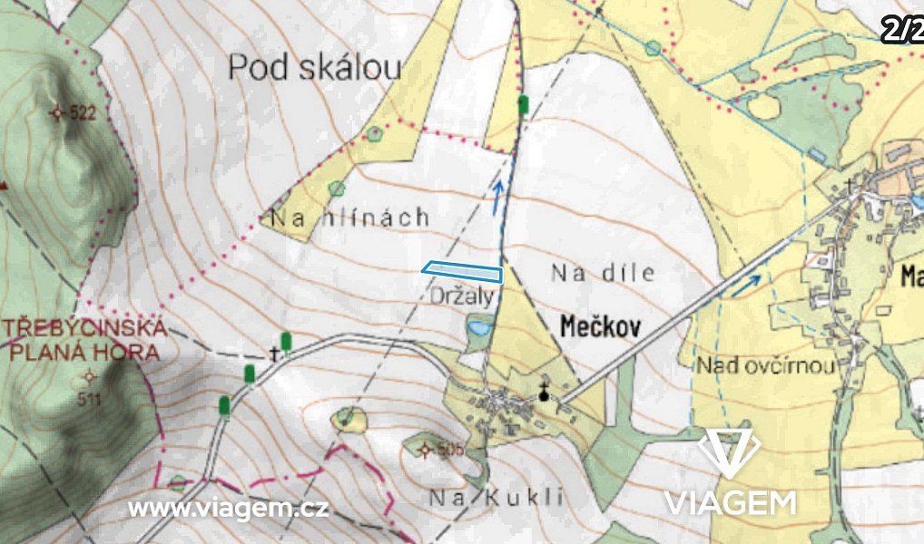 Prodej pole 832 m², Kbel – náhled fotky 7