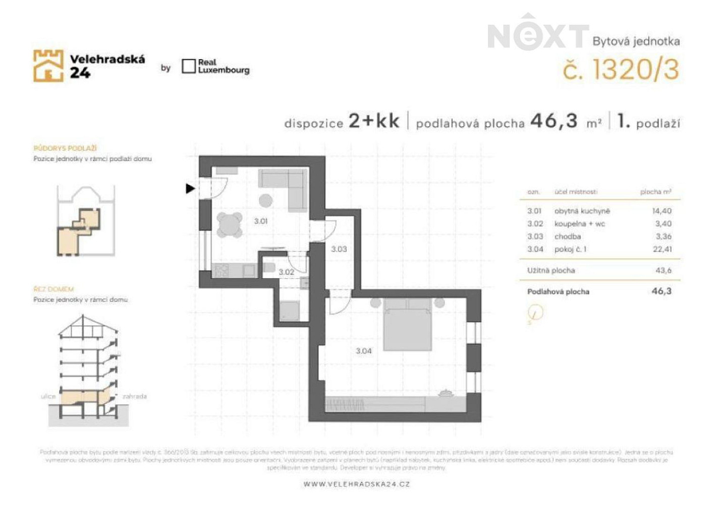Prodej bytu 2+kk 43 m² – fotografie 4