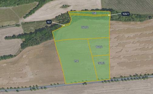 Prodej pole 20 697 m², Husinec, okres Praha-východ
