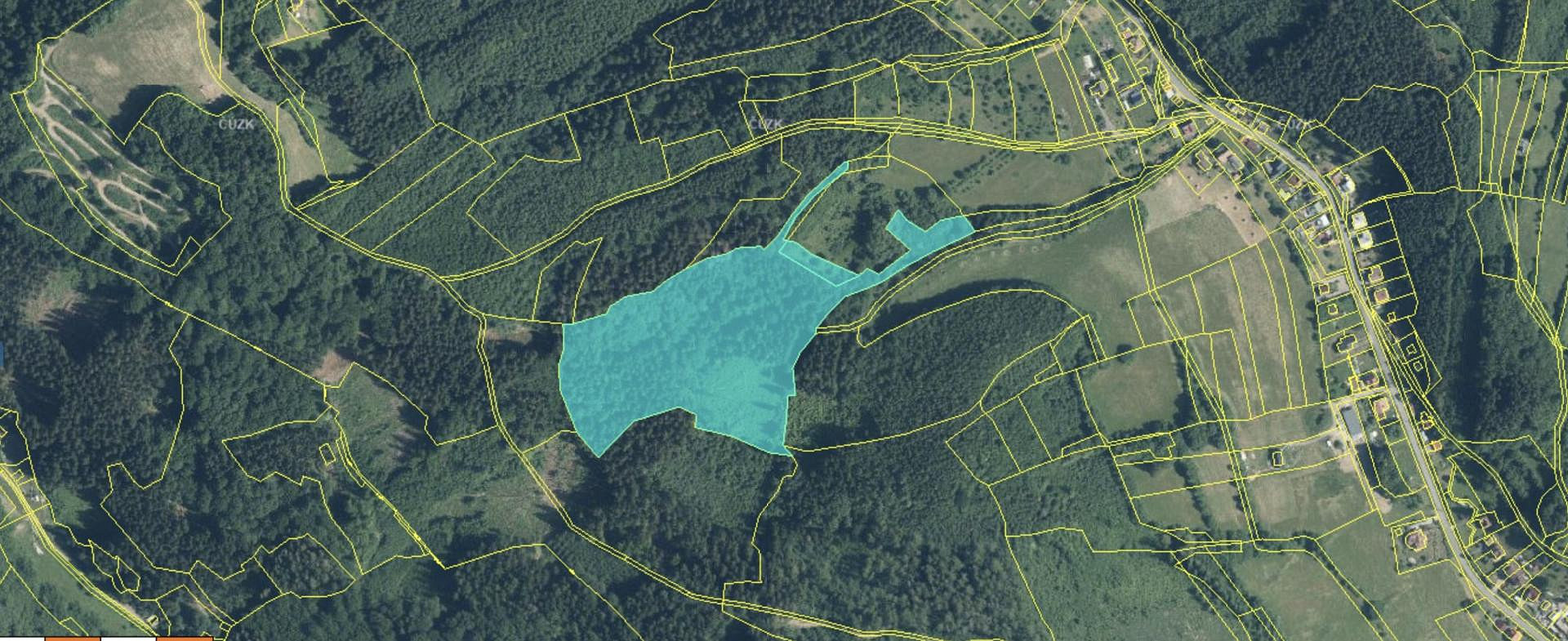 Prodej lesa 38 165 m²