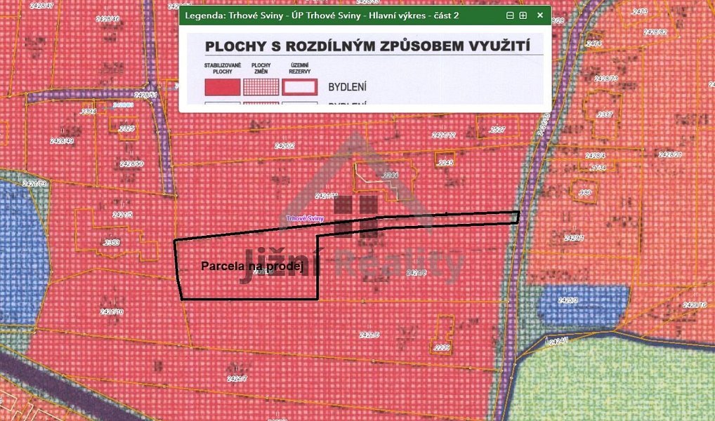 Prodej stavebního pozemku 2 310 m², Trhové Sviny – náhled fotky 6