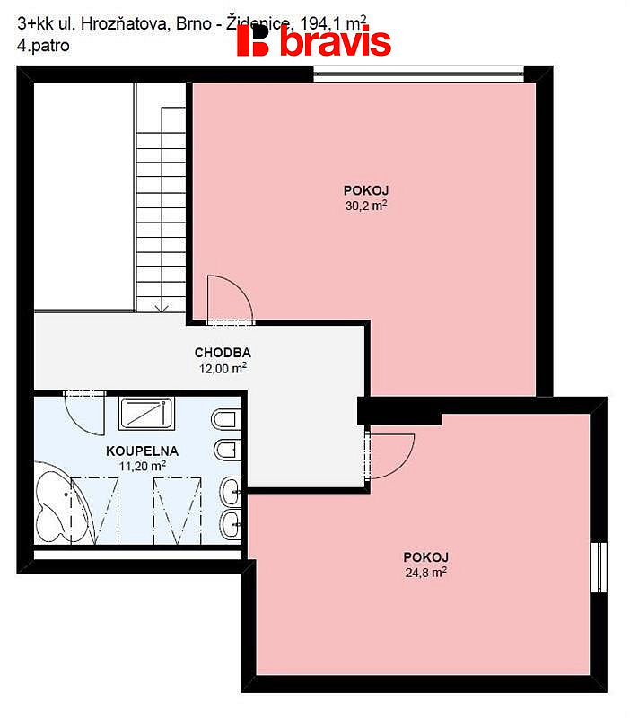 Pronájem bytu 3+kk 194 m² – fotografie 5