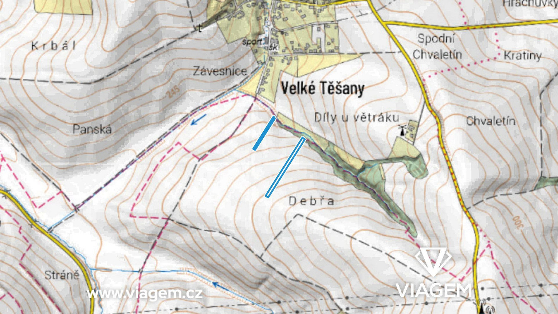 Prodej pole 965 m²