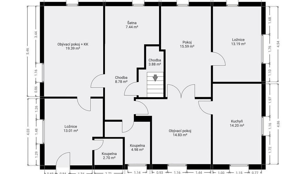 Prodej domu 227 m² s pozemkem 805 m², Dolní Branná – náhled fotky 4