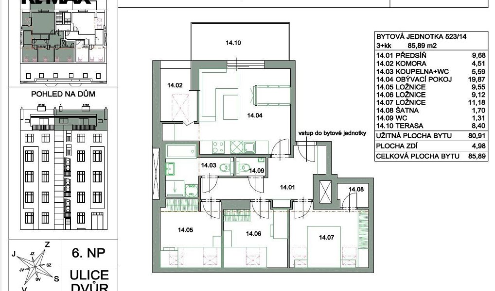 Prodej bytu 4+kk 86 m², Praha – náhled fotky 7