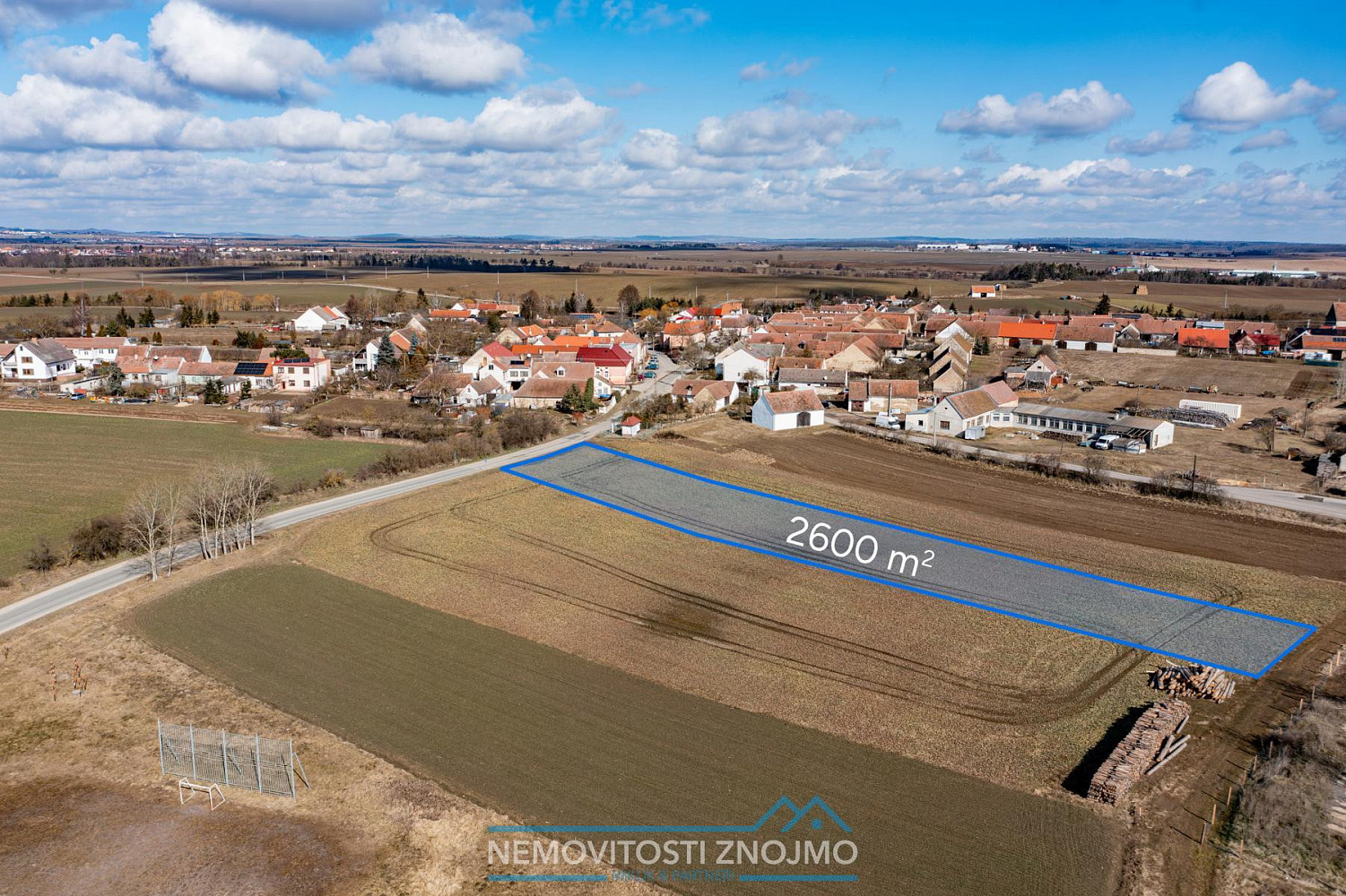 Prodej stavebního pozemku 2600m², k. ú. Ctidružice u Znojma