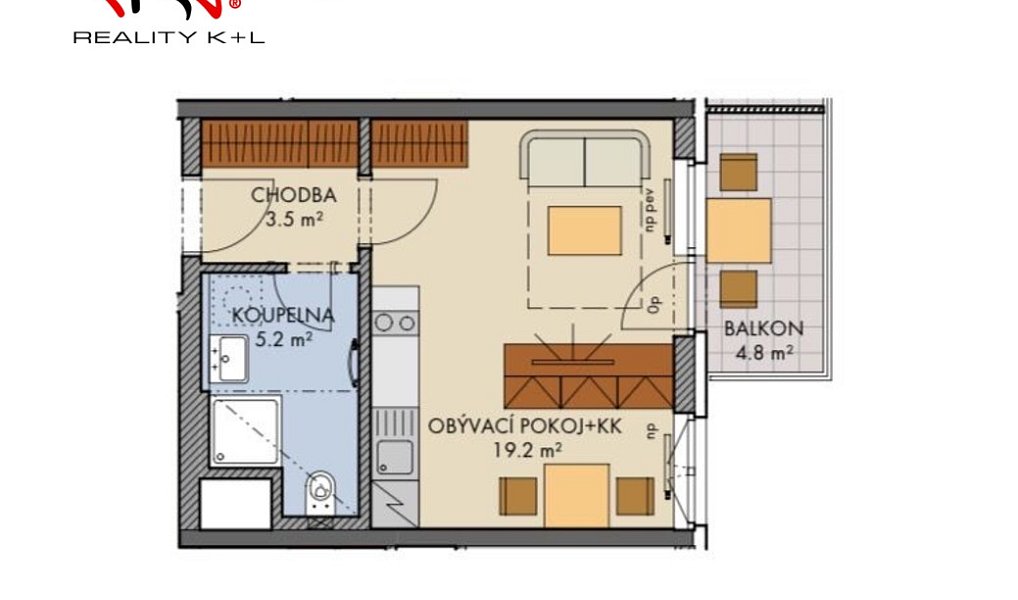 Prodej bytu 1+kk 29 m², Praha – náhled fotky 2