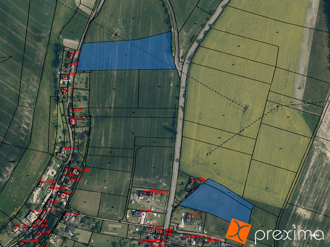 Prodej stavebního pozemku 4 853 m², Jenišovice