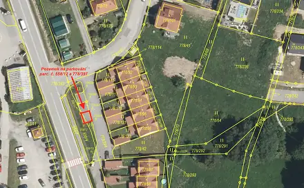 NA PRODEJ - Venkovní parkovací stání ve Frymburku, 22 m2, Frymburk, okres Český Krumlov