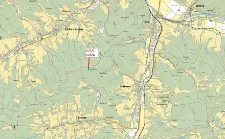 Dražba lesa 10 642 m², Seninka