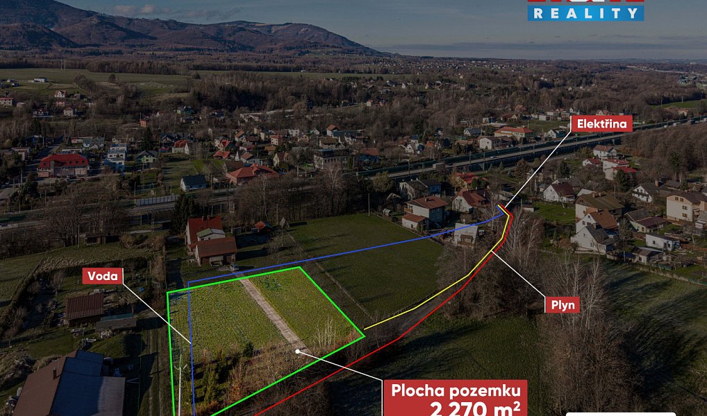 Prodej stavebního pozemku 2 270 m², Hrádek – náhled fotky 2