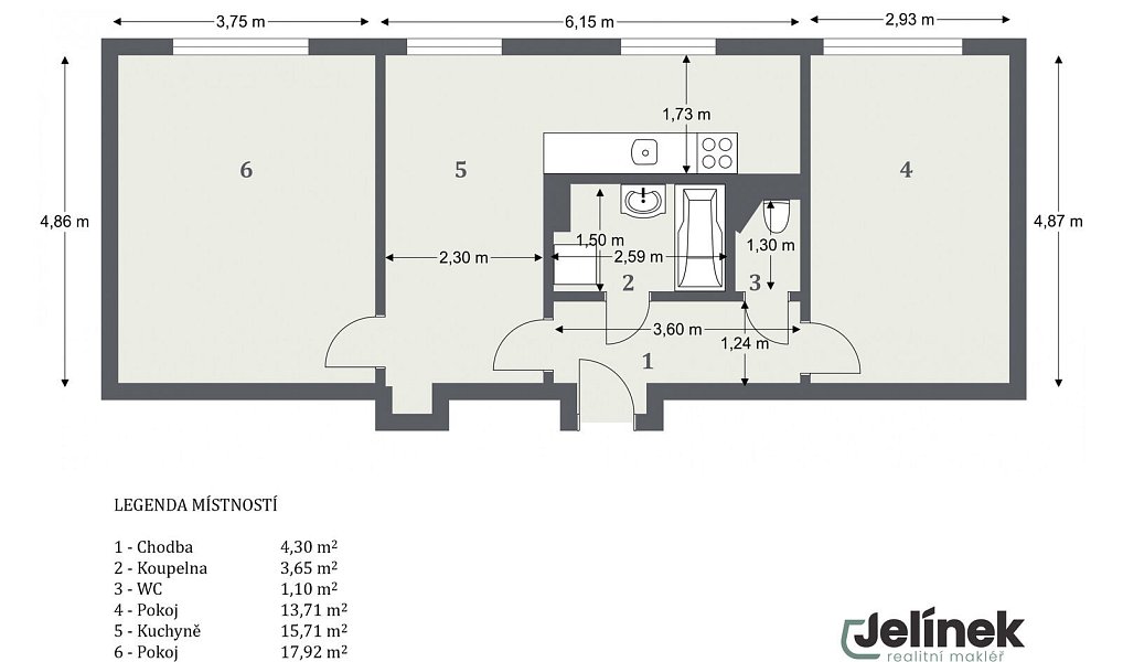 Prodej bytu 3+kk 58 m², Proseč – náhled fotky 15