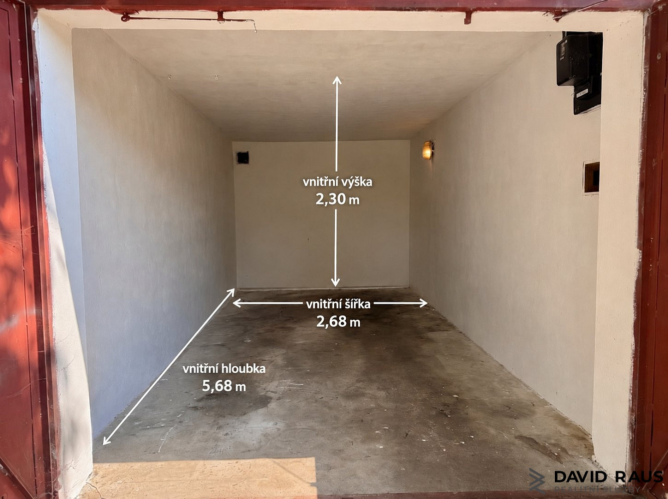 Prodej zděné garáže, Brno - Černovice (15,2 m2)