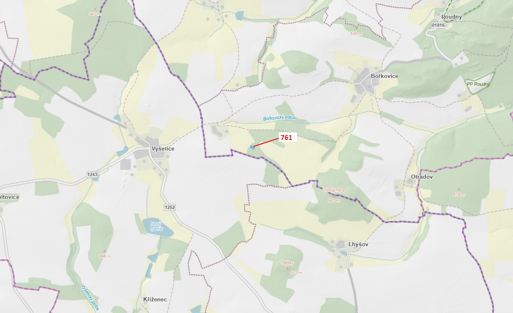 Dražba lesa 1 092 m²