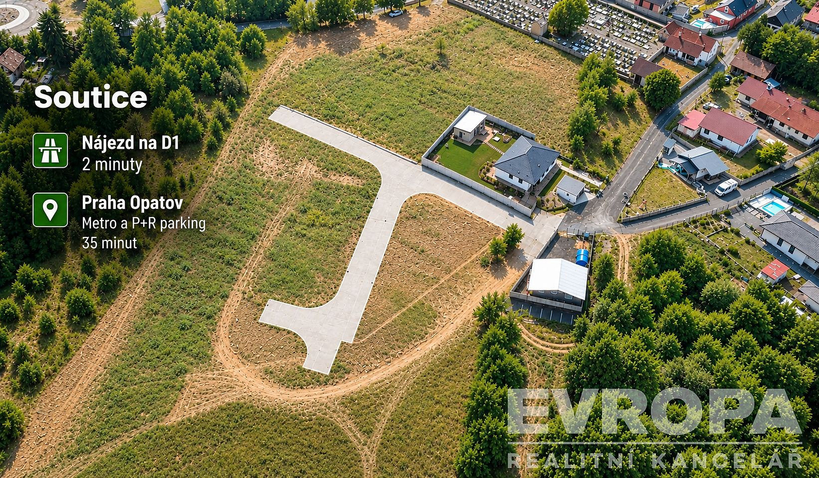 Prodej stavebního pozemku 964 m² – fotografie 3