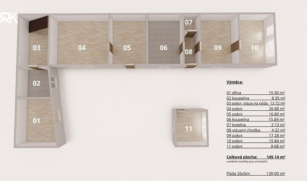 Prodej domu 180 m² s pozemkem 388 m², Dlouhopolsko – náhled fotky 6