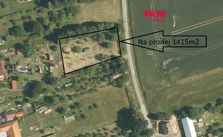 Prodej stavebního pozemku 1 415 m², Milenov, okres Přerov