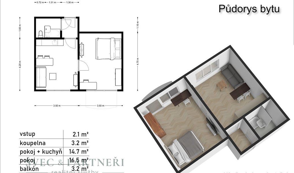 Prodej bytu 2+kk 40 m², České Budějovice – náhled fotky 5