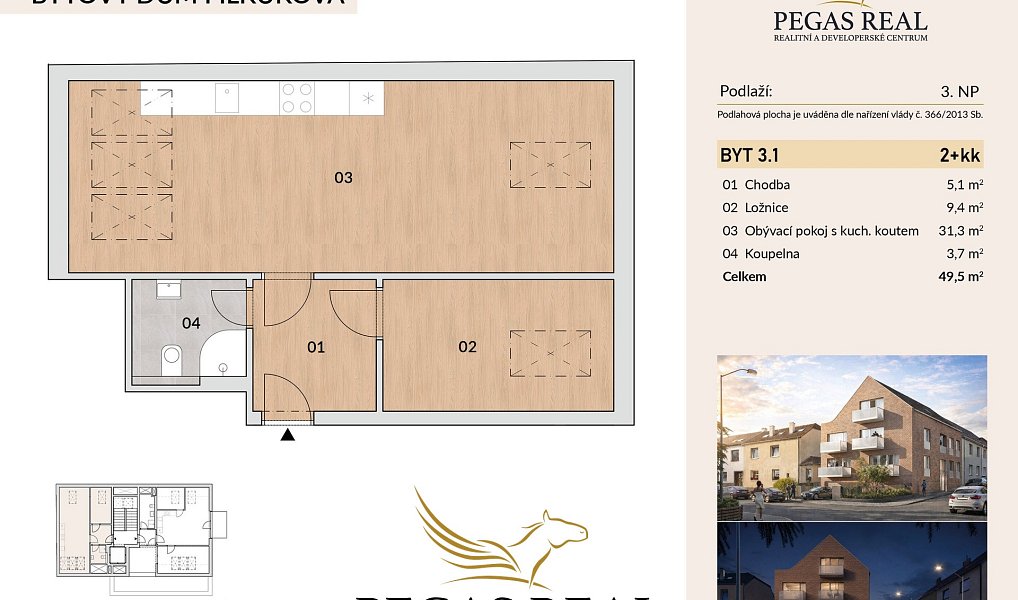 Prodej bytu 2+kk 50 m², Brno – náhled fotky 4
