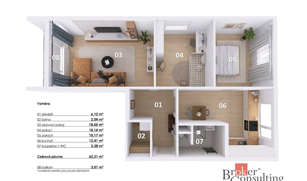 Prodej bytu 3+1 60 m², Nový Bor – náhled fotky 18