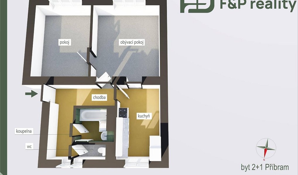 Prodej bytu 2+1 70 m², Příbram – náhled fotky 5