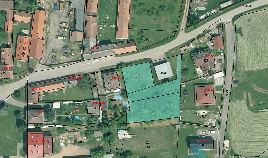 Prodej stavebního pozemku 1 303 m², Radošovice – náhled fotky 2