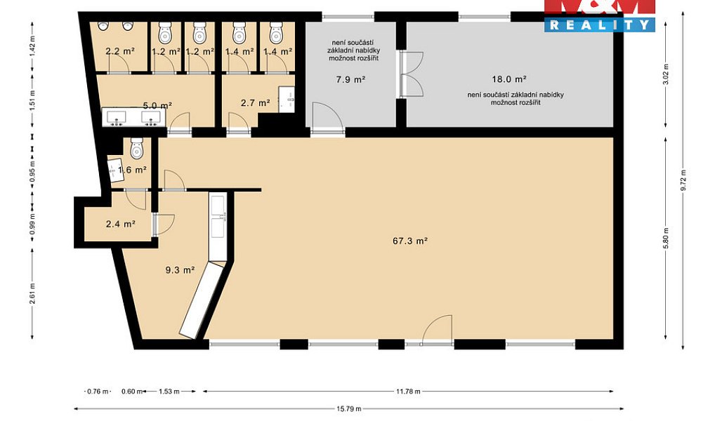 Pronájem obchodních prostor 95 m², Lysá nad Labem – náhled fotky 4