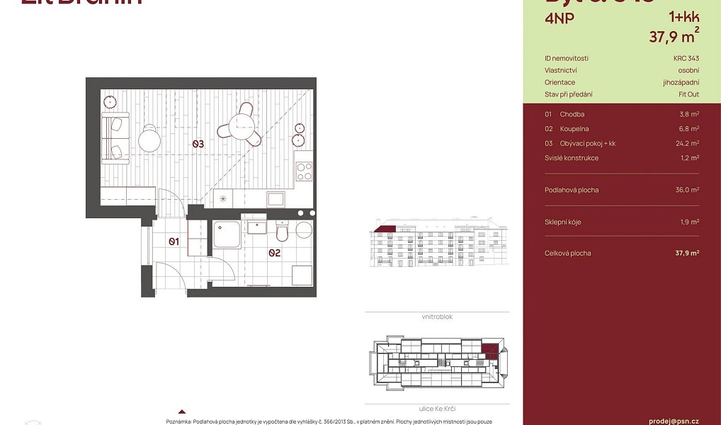 Prodej bytu 1+kk 35 m², Praha – náhled fotky 2