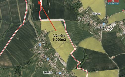Prodej pole 5 000 m², Lubná, okres Kroměříž