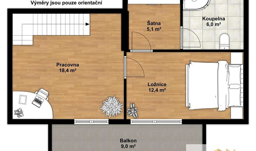Pronájem bytu 3+kk 100 m², Praha – náhled fotky 18