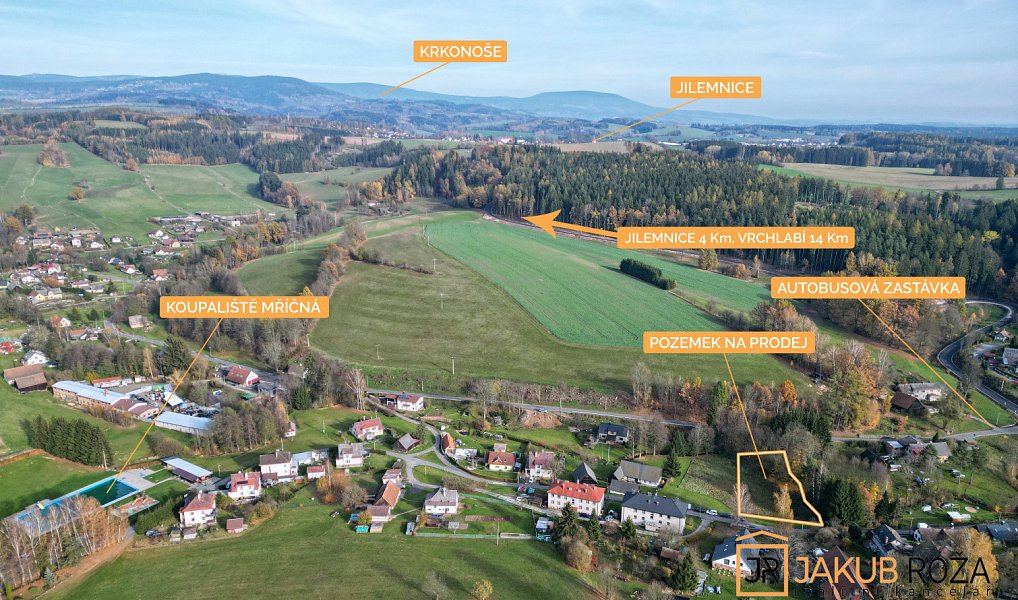 Prodej stavebního pozemku 1 989 m², Mříčná – náhled fotky 7