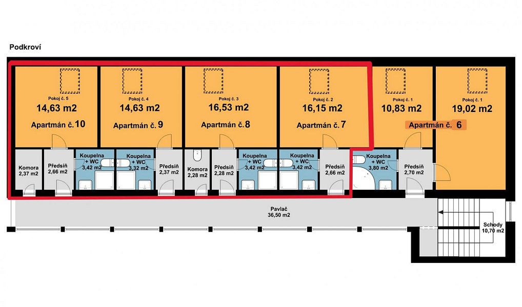 Prodej ubytovacího objektu 22 m², Dolní Dunajovice – náhled fotky 15