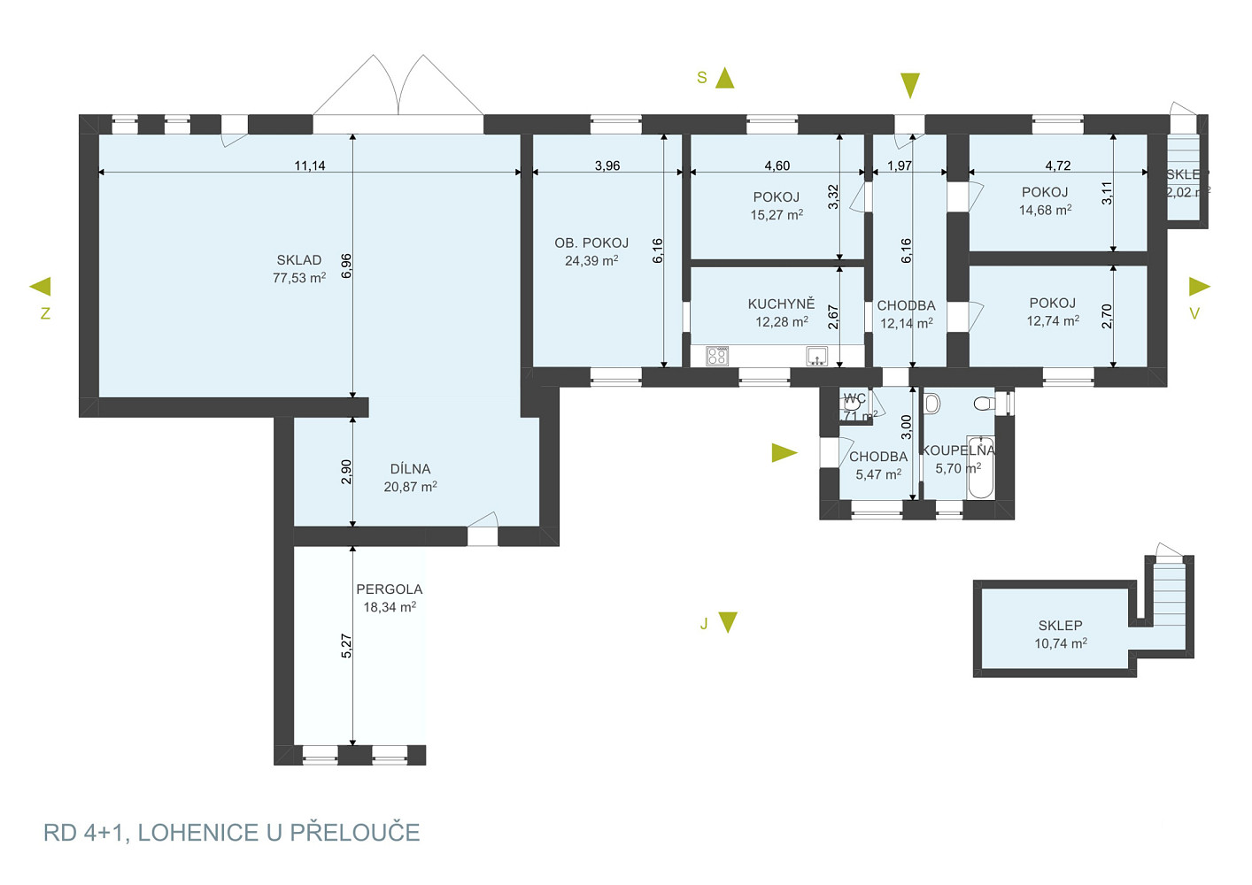 Prodej domu 104 m² s pozemkem 1 077 m² – fotografie 3