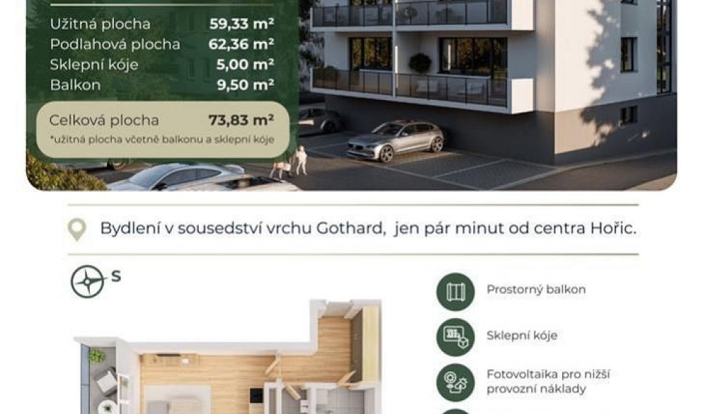 Prodej bytu 2+kk 59 m², Hořice – náhled fotky 10