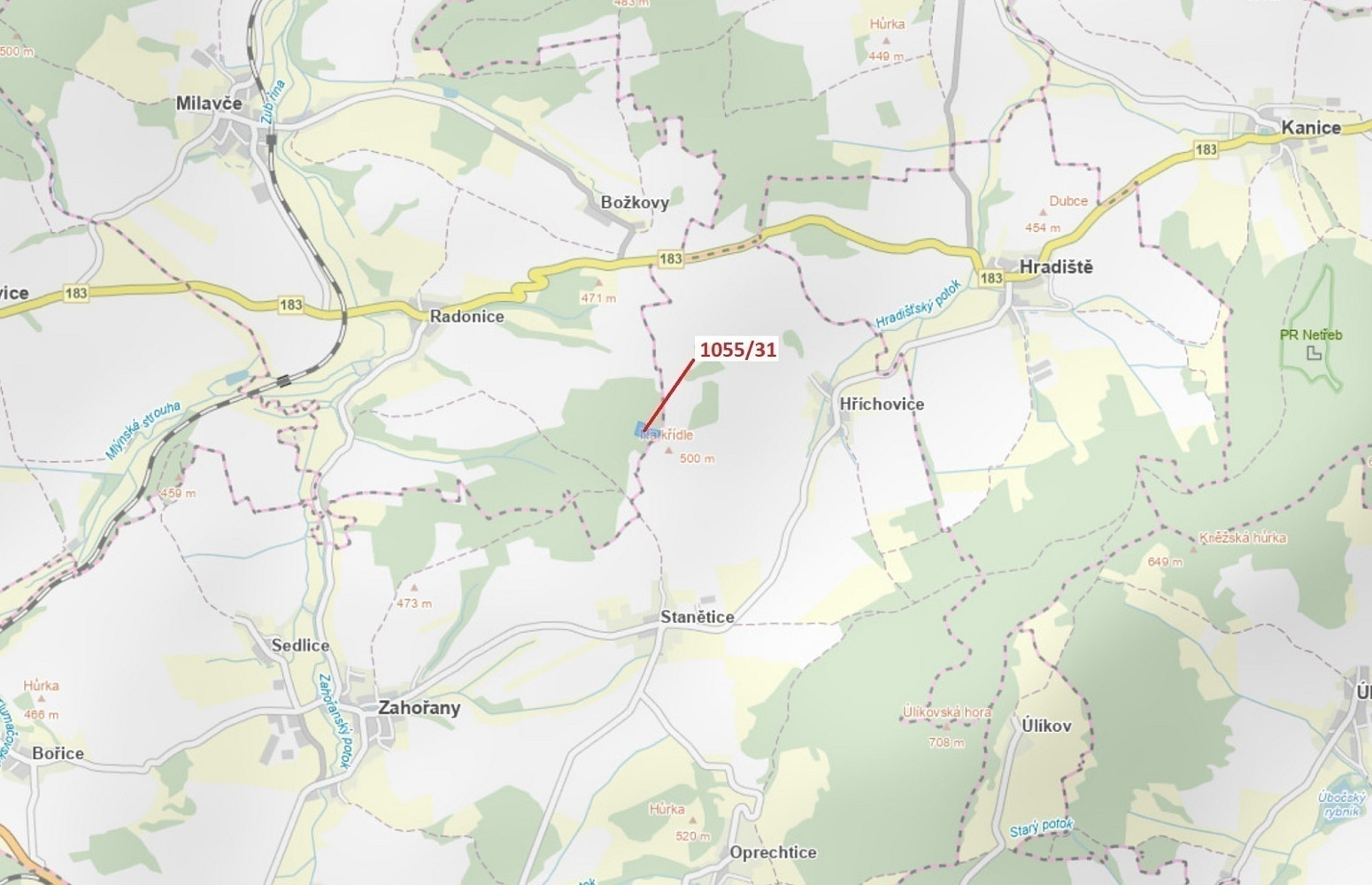 Dražba lesa 9 168 m²