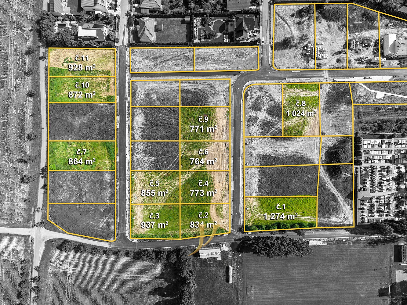 Prodej stavebního pozemku 937 m² – fotografie 4
