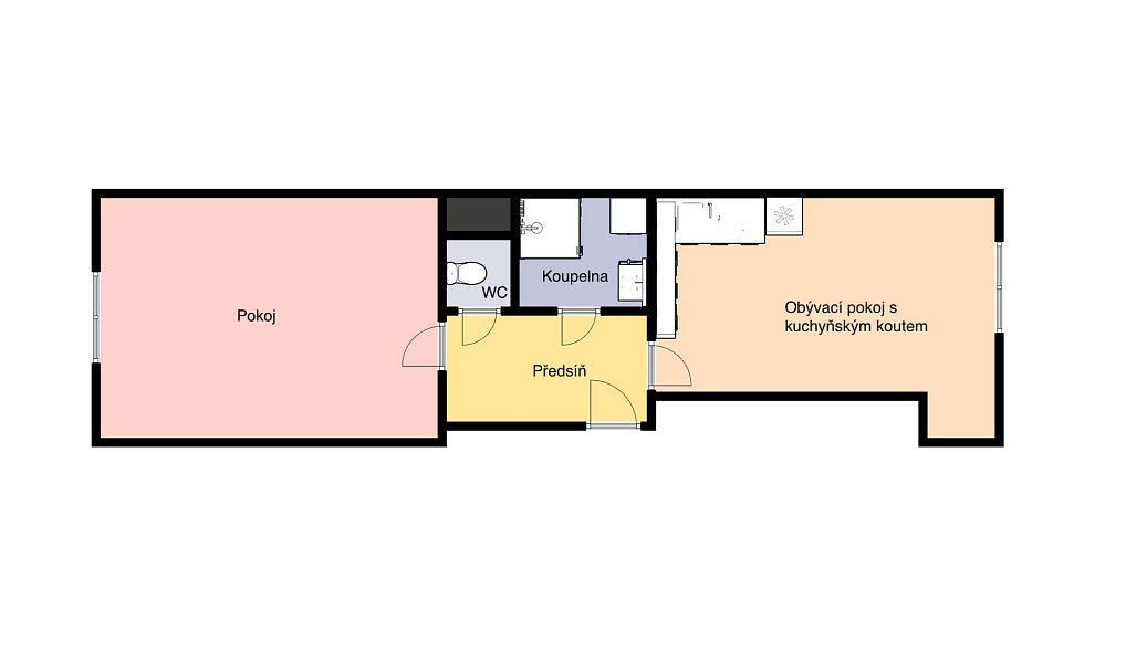 Pronájem bytu 2+kk 50 m², Praha – náhled fotky 2