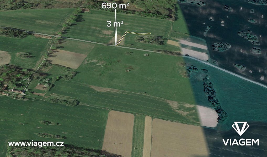 Prodej pole 577 m², Oslavička – fotka 1 z 5