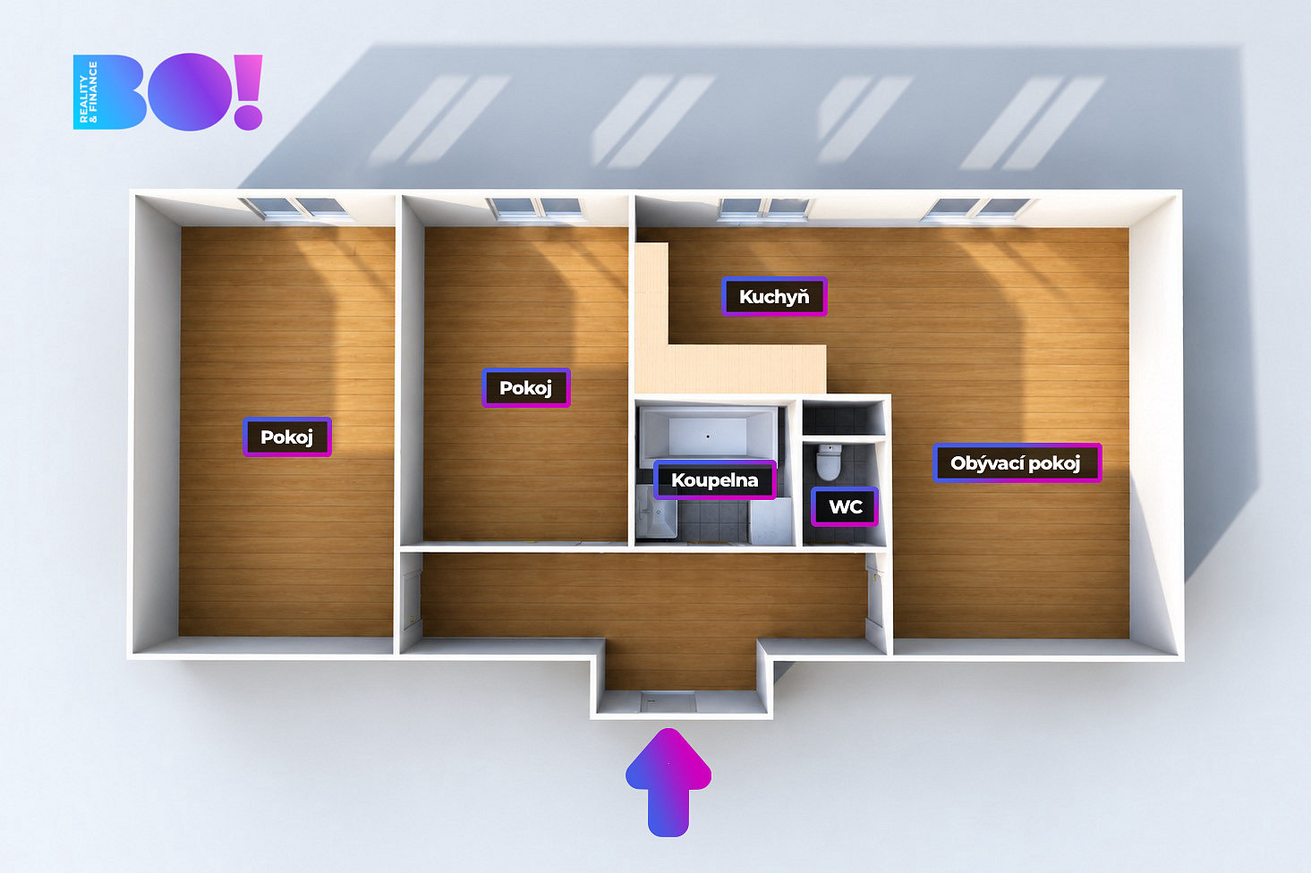 Prodej bytu 2+1 54 m² – fotografie 2