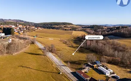 Prodej stavebního pozemku 2 757 m², Lažiště, okres Prachatice