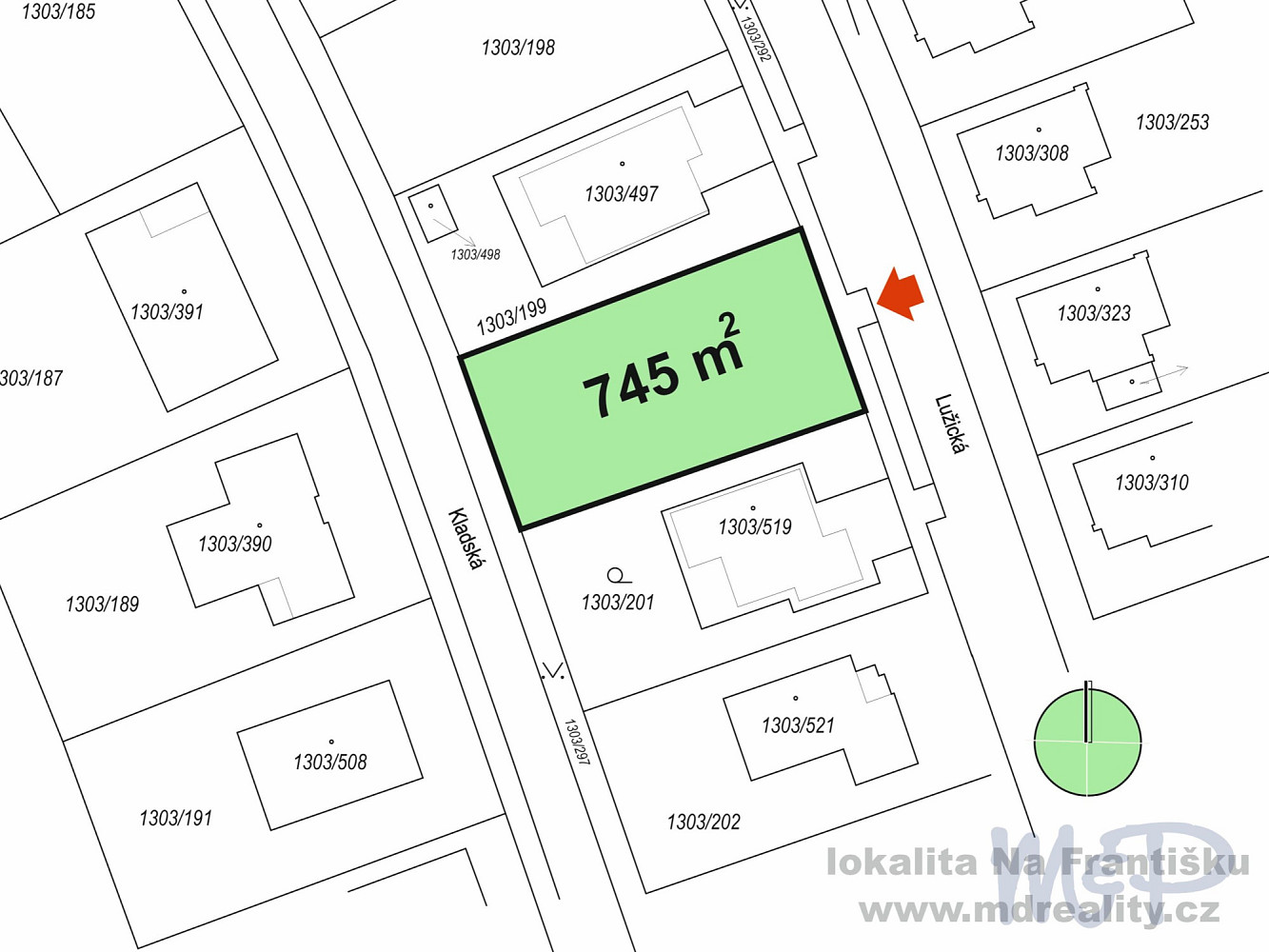 Prodej stavebního pozemku 745 m² — photo 2